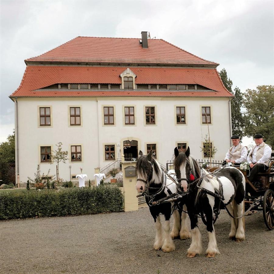 Herrenhaus Kunzwerda Bei Torgau - Aparthotel, Boardinghouse, Wohnen Auf Zeit מראה חיצוני תמונה